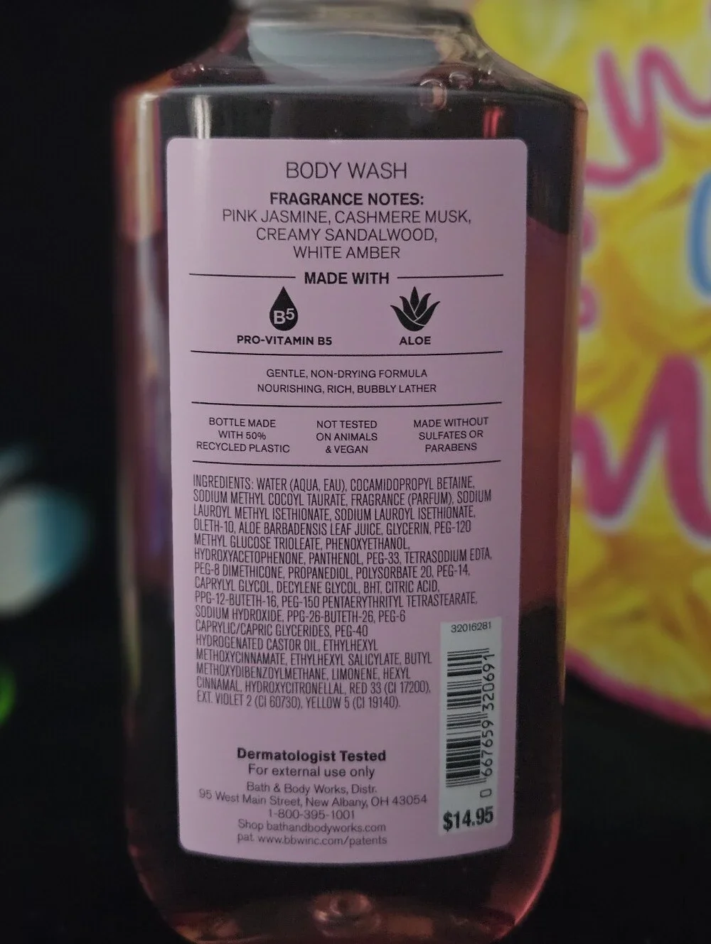 NWT Bath & Body Works Pink Cashmere Body Wash - Pink & Blue